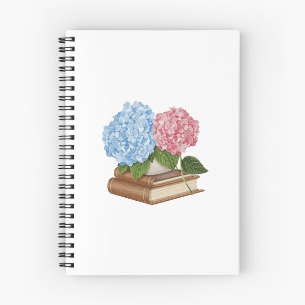 Item preview, Flowers Growing From Book | Blue and Rose Hydrangeas designed and sold by CircinusStore.