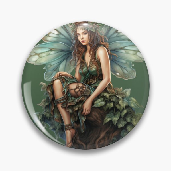Item preview, Fairy On a Tree Stump designed and sold by FlutterbyFairy.