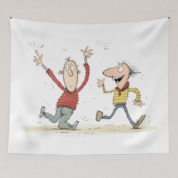 Item preview, Cartoon - Friends Celebrating designed and sold by Sketch-Shack.