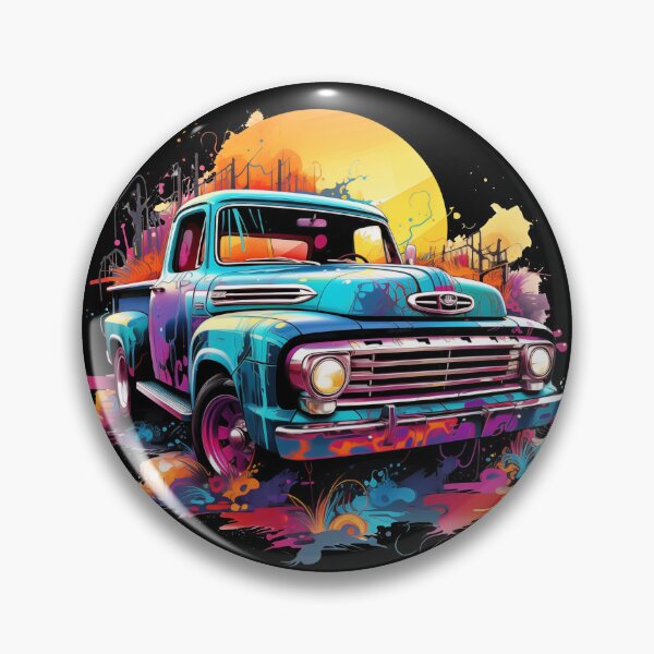 Item preview, Chromatic Reverberations: Artistic Pick-Up Truck designed and sold by GrungeGarage.