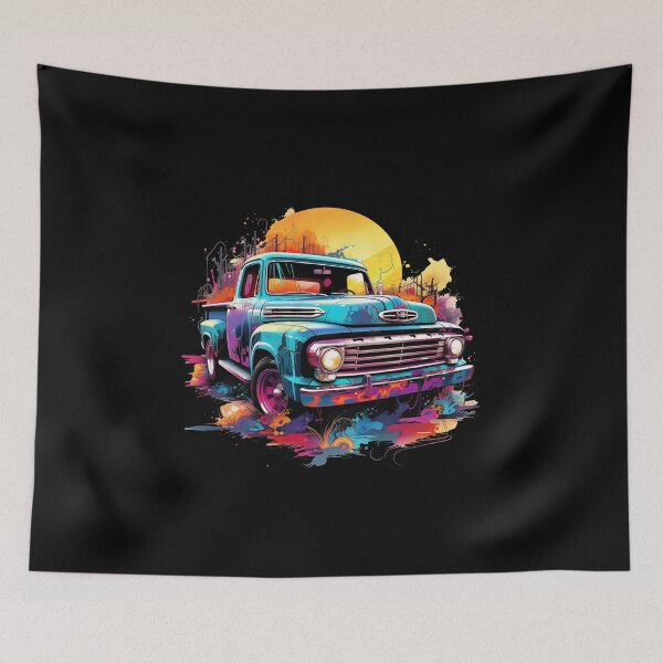 Item preview, Chromatic Reverberations: Artistic Pick-Up Truck designed and sold by GrungeGarage.