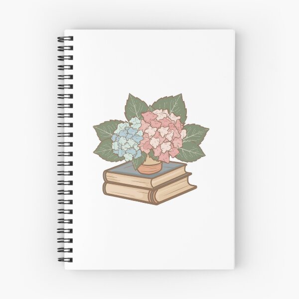 Item preview, Flowers Growing From Book | Little Blue and Rose Hydrangeas designed and sold by CircinusStore.