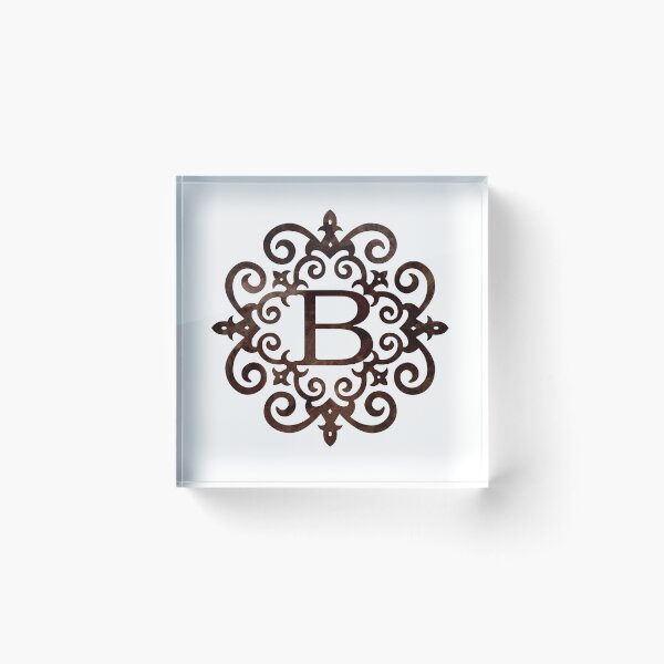 Item preview, Monogram B Rustic Gothic Motif designed and sold by simplymonogram.