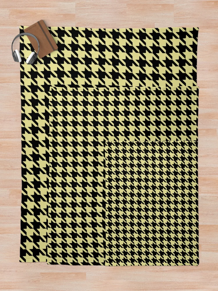 Thumbnail 5 of 6, Throw Blanket, Houndstooth Pattern designed and sold by YourPattern.