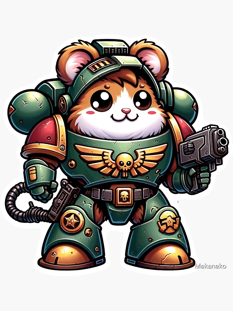 "Warhamster 40k" Sticker for Sale by Mekaneko | Redbubble