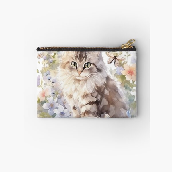 Item preview, Feline Mischief: Sly Cat Concealed Amidst Blooms designed and sold by LittleLuvies.