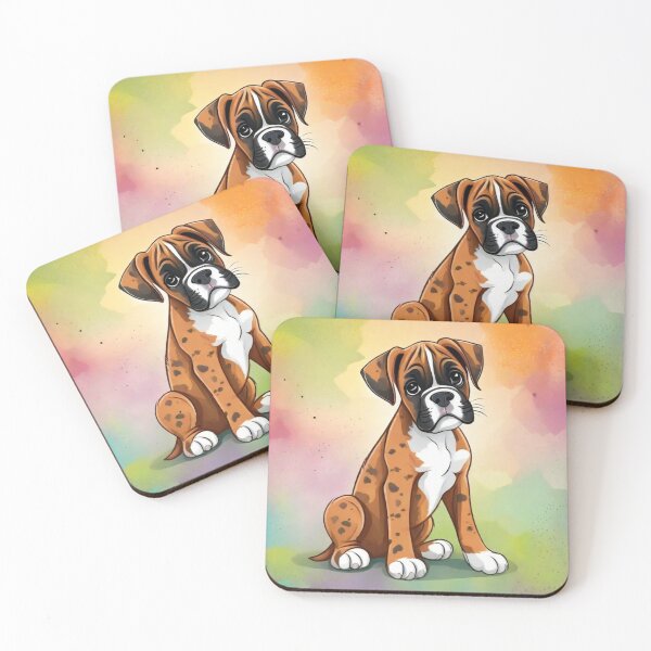 Item preview, Cute Boxer Dog Puppy Picture designed and sold by Wolfheartart.