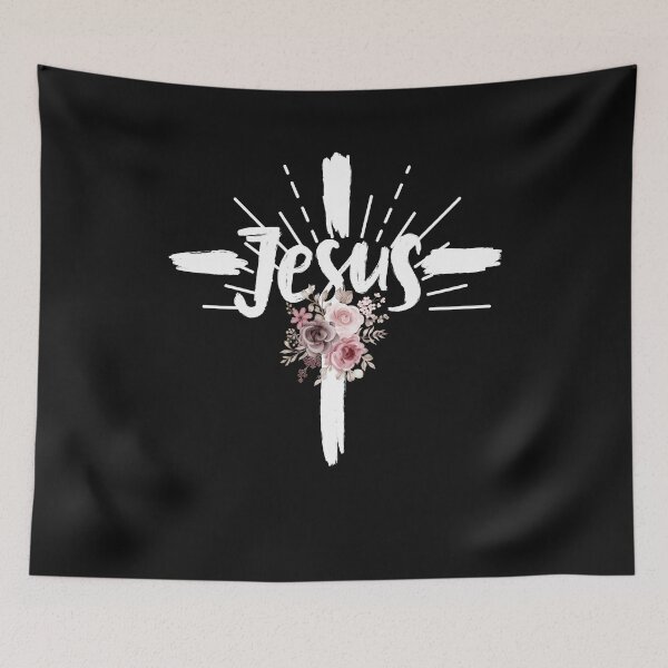 Item preview, Cross with flowers -pastel designed and sold by Faithandpattern.