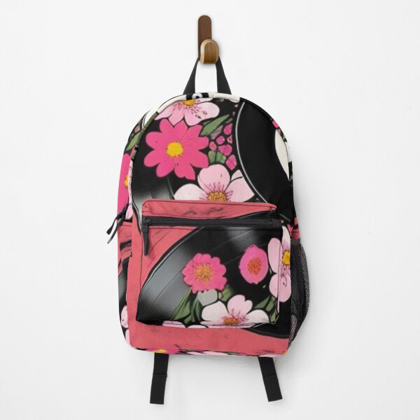 Item preview, Vintage Floral Cute Pink Flowers Vinyl Record designed and sold by musicgeniusart.
