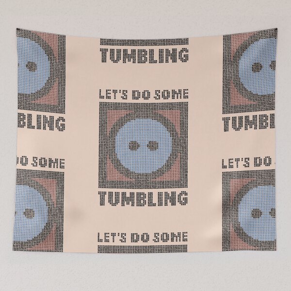 Item preview, Let's Do Some Tumbling - Funny faux embroidery print design designed and sold by Colette van der Wal.