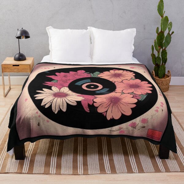 Item preview, Vintage Floral Country Chic Pink Vinyl Record designed and sold by musicgeniusart.