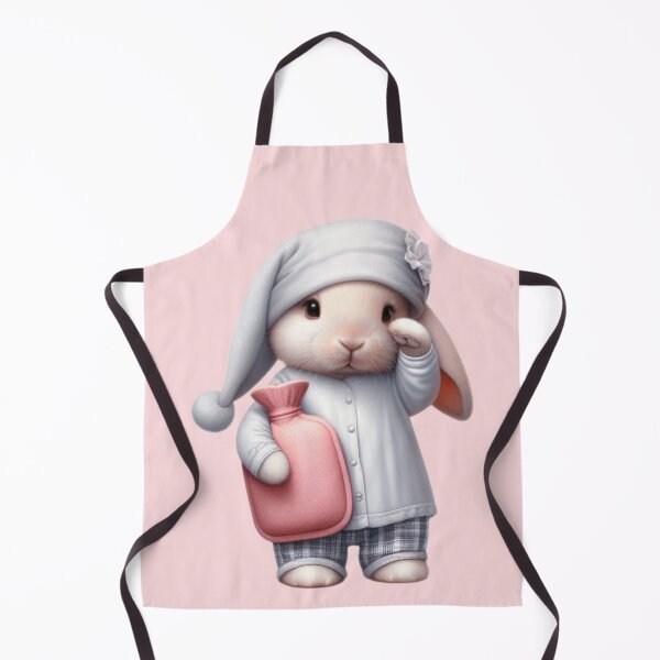Item preview, Sleepy Bunny With His Hot Water Bottle designed and sold by barksandsqueaks.
