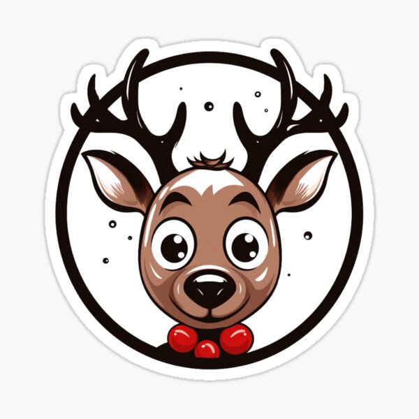 Clause du Père Noël et tête de renne SVG PNG Fichiers pour machines à  découper, clipart numérique, simple, Noël, rudolf, nez rouge -  France