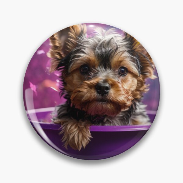 Item preview, Yorkshire Terrier Puppy in a Plantpot designed and sold by Wolfheartart.