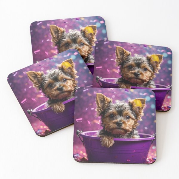 Item preview, Yorkshire Terrier Puppy in a Plantpot designed and sold by Wolfheartart.