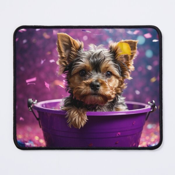 Item preview, Yorkshire Terrier Puppy in a Plantpot designed and sold by Wolfheartart.