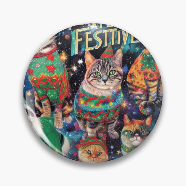 Item preview, Feline Festive Fusion Purrfectly Festive designed and sold by Wonderall.