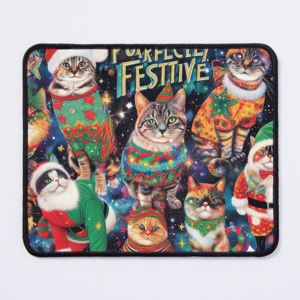 Item preview, Feline Festive Fusion Purrfectly Festive designed and sold by Wonderall.
