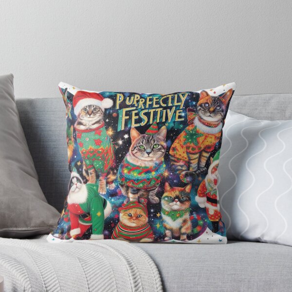 Item preview, Feline Festive Fusion Purrfectly Festive designed and sold by Wonderall.