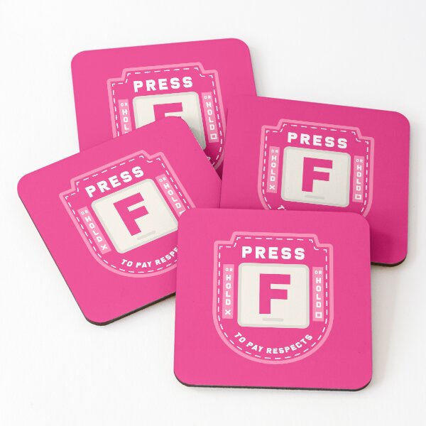 Item preview, Press F to Pay Respects (Pink) designed and sold by Primal Mistry.