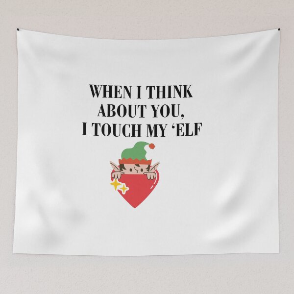 Item preview, When i think about you i touch my elf - Funny Rude Christmas Card designed and sold by POPCulturejb.
