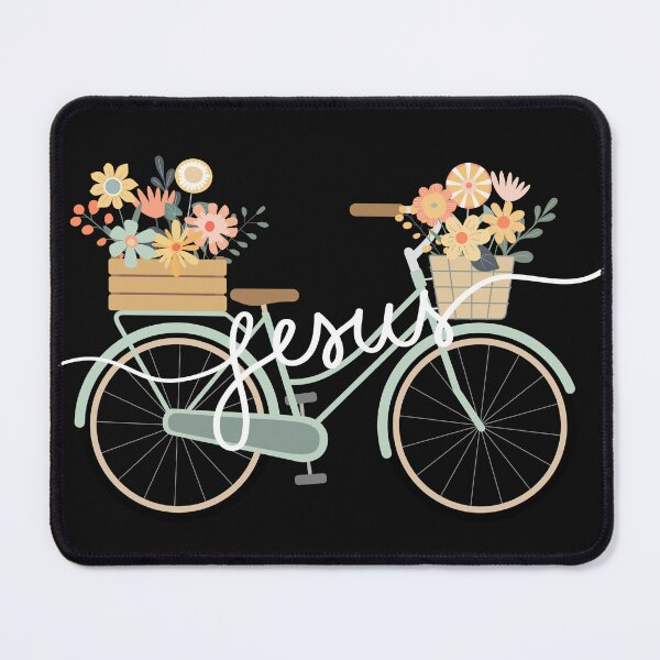 Item preview, Jesus Flower Bike-pastel sticker designed and sold by Faithandpattern.