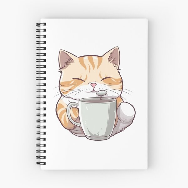 Item preview, Cat tea time from the Kitty Sticker Pack designed and sold by STICKERSLALA.