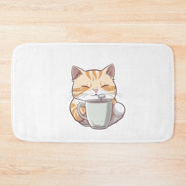 Item preview, Cat tea time from the Kitty Sticker Pack designed and sold by STICKERSLALA.