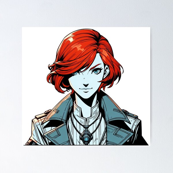 Item preview, Captivating Anime Girl Portrait - Stylish Otaku Fashion designed and sold by 72artteam.