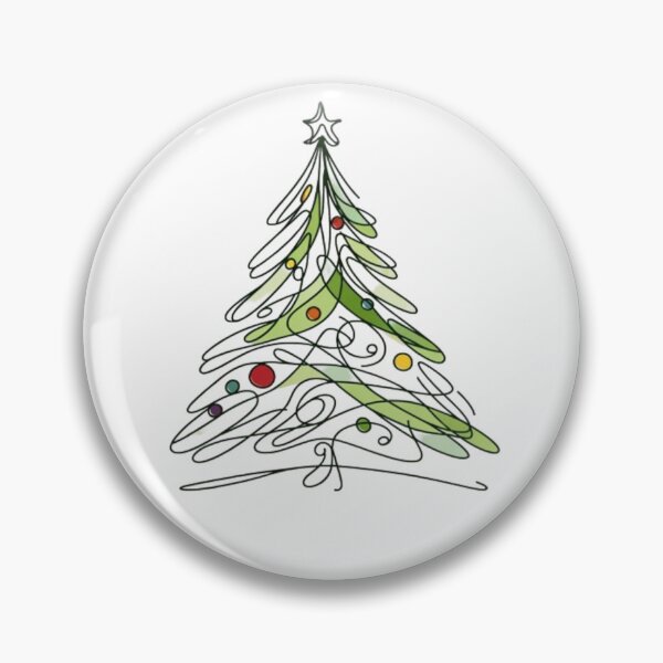 Item preview, Colorful One-Line Christmas Tree Art designed and sold by Chaput Store.