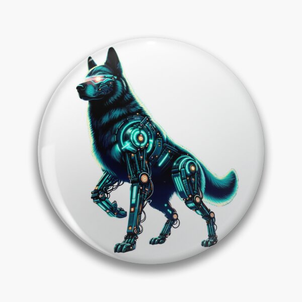 Item preview, Neon Guardian - Cyber Dog designed and sold by MrAI-Store.