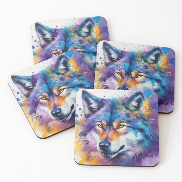Item preview, Wolf in Watercolour, Splash Paint Style designed and sold by Wolfheartart.