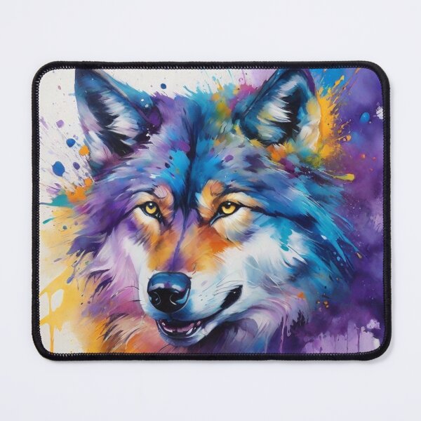 Item preview, Wolf in Watercolour, Splash Paint Style designed and sold by Wolfheartart.