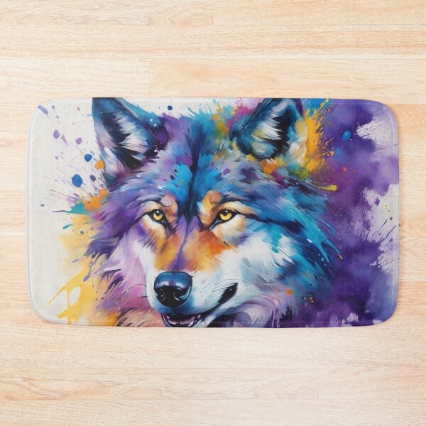 Item preview, Wolf in Watercolour, Splash Paint Style designed and sold by Wolfheartart.