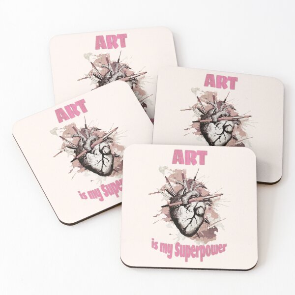 Item preview, Art is my superpower, Heart for tools of the trade for artist,  drawing, creation, poet, writer, artist, watercolor  designed and sold by Collagedream.