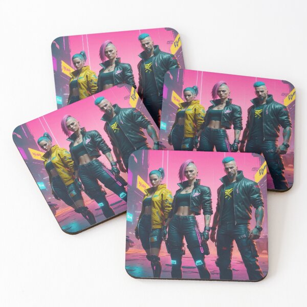 Item preview, Cyberpunk 2077 Game Characters - Stylised  Digital Illustration with Bold Colours  and Dynamic Poses designed and sold by luminamatrixart.