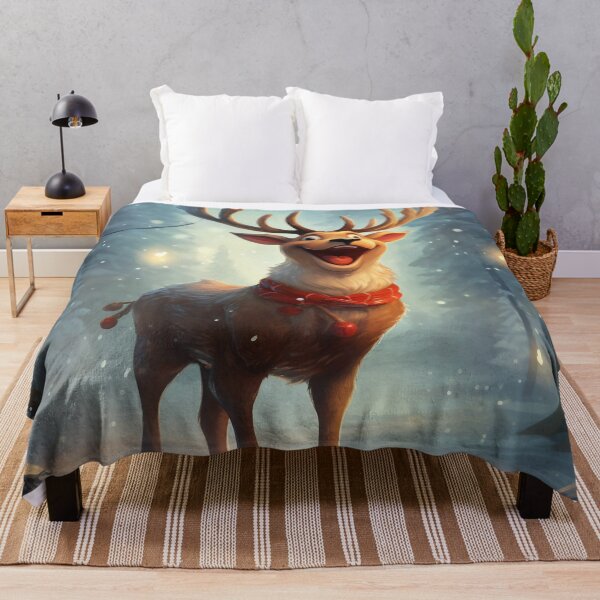 Item preview, Reindeer Wearing a Red Scarf designed and sold by dcrc.