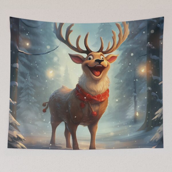 Item preview, Reindeer Wearing a Red Scarf designed and sold by dcrc.