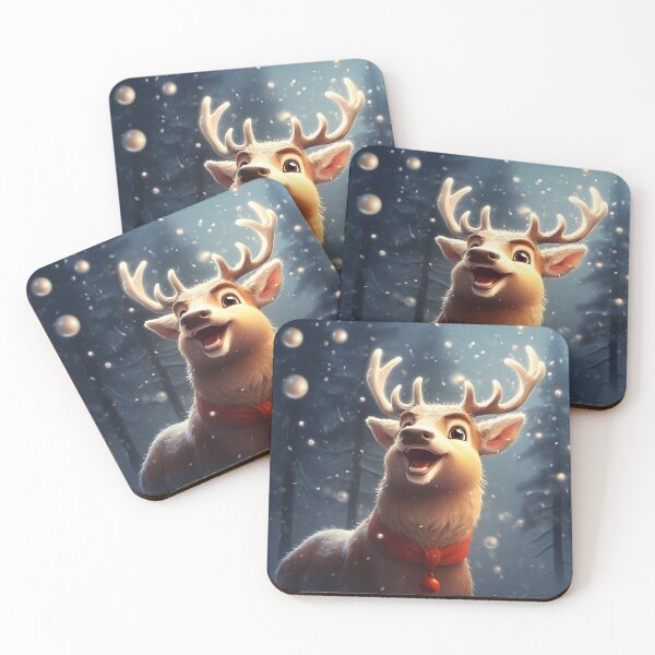 Item preview, Reindeer Watching Snowfall designed and sold by dcrc.