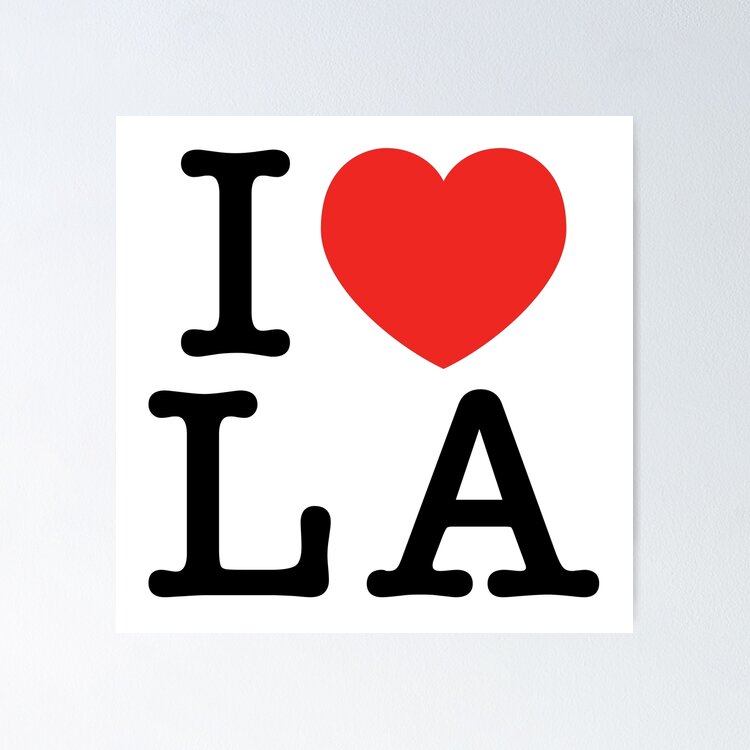 I Love Los Angeles, I Love Sticker