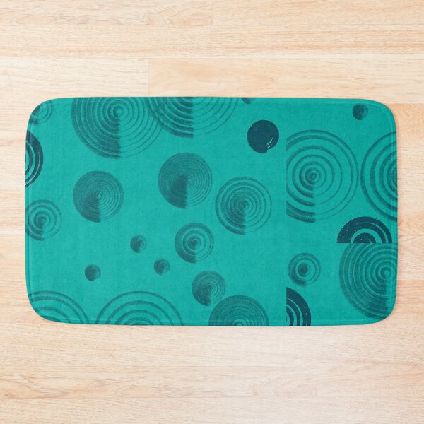 Item preview, Circles on fabric in teal designed and sold by CushyNest.