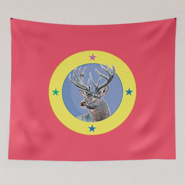 Item preview, Deer Retro Portrait designed and sold by franktact.