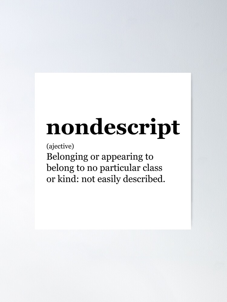 Define nondescript discount