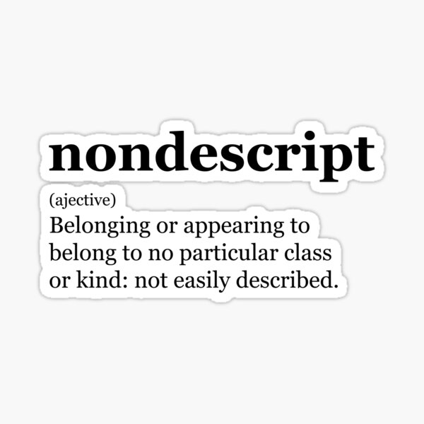 Nondescript Dictionary Definition Design Original Sticker for Sale by marina ralston Redbubble