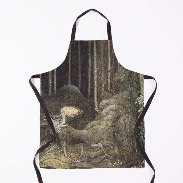 Item preview, Princess Tuvstarr and Leap the Elk - John Bauer designed and sold by forgottenbeauty.
