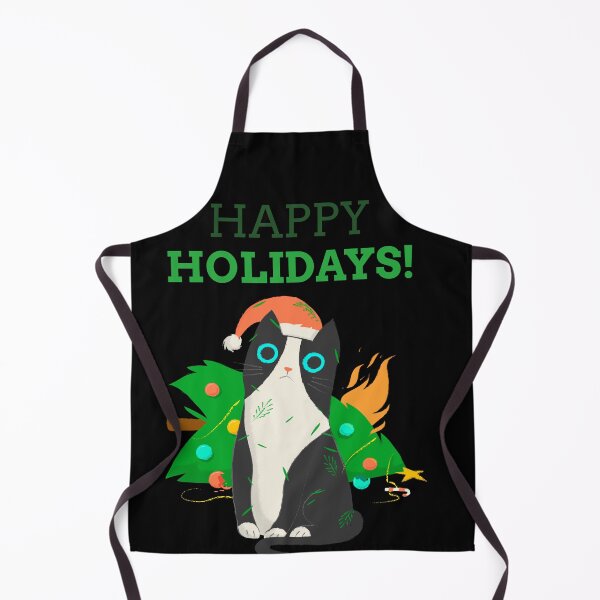 Item preview, Holiday Havoc: 'Happy Holidays' Cat in Santa Hat Chaos | Christmas designed and sold by ThisTee.
