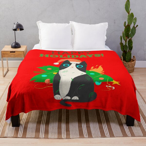 Item preview, Holiday Havoc: 'Happy Holidays' Cat in Santa Hat Chaos | Christmas designed and sold by ThisTee.