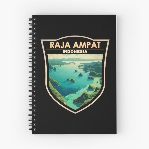 Item preview, Raja Ampat Indonesia Travel Art Badge designed and sold by KrisSidDesigns.