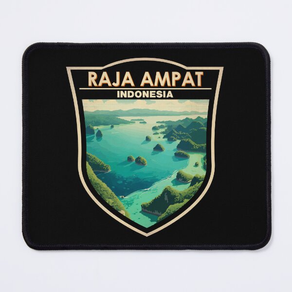 Item preview, Raja Ampat Indonesia Travel Art Badge designed and sold by KrisSidDesigns.