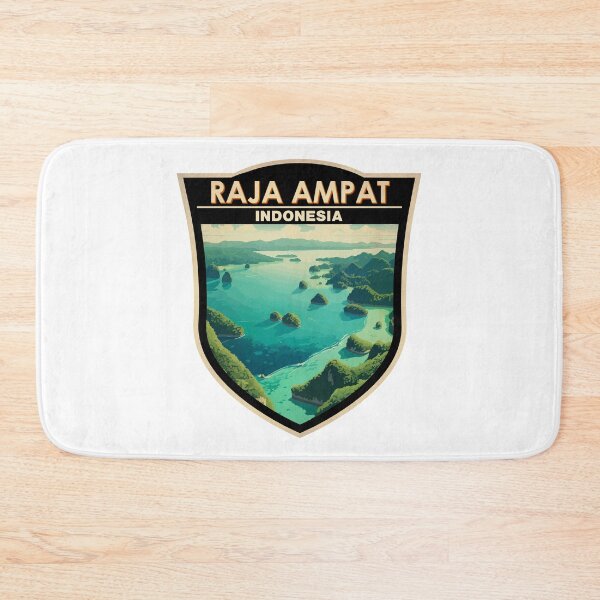 Item preview, Raja Ampat Indonesia Travel Art Badge designed and sold by KrisSidDesigns.